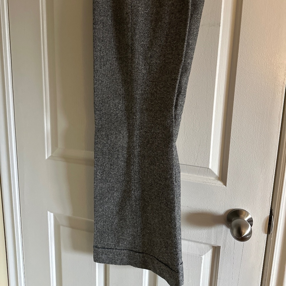 Wide leg wool trousers